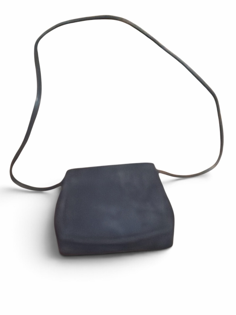 Vintage Frenchy of California Navy/Black Suede Leather Crossbody Bag Made USA